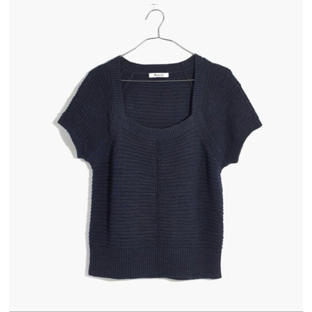 Madewell Ribbed Square Neck Sweater L